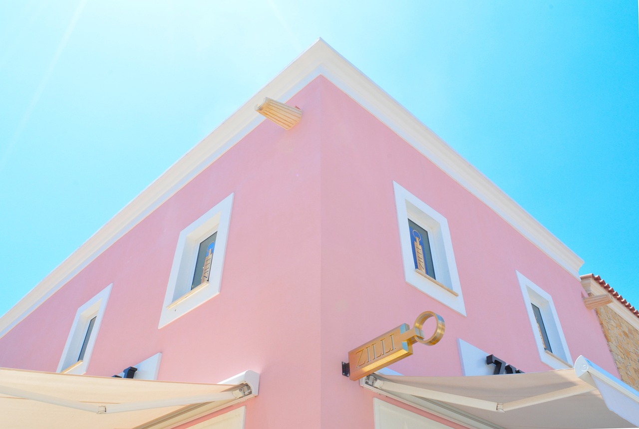 Home architecture, houses, nature, homes, residential, suburbs, windows, pink, pastel, sky